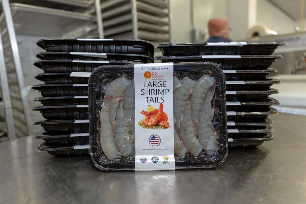 
                  
                    Load image into Gallery viewer, 5 Pounds of Fresh Harvested Large Sun Shrimp Tails - 10 trays Shrimp Tails Sun Shrimp 
                  
                