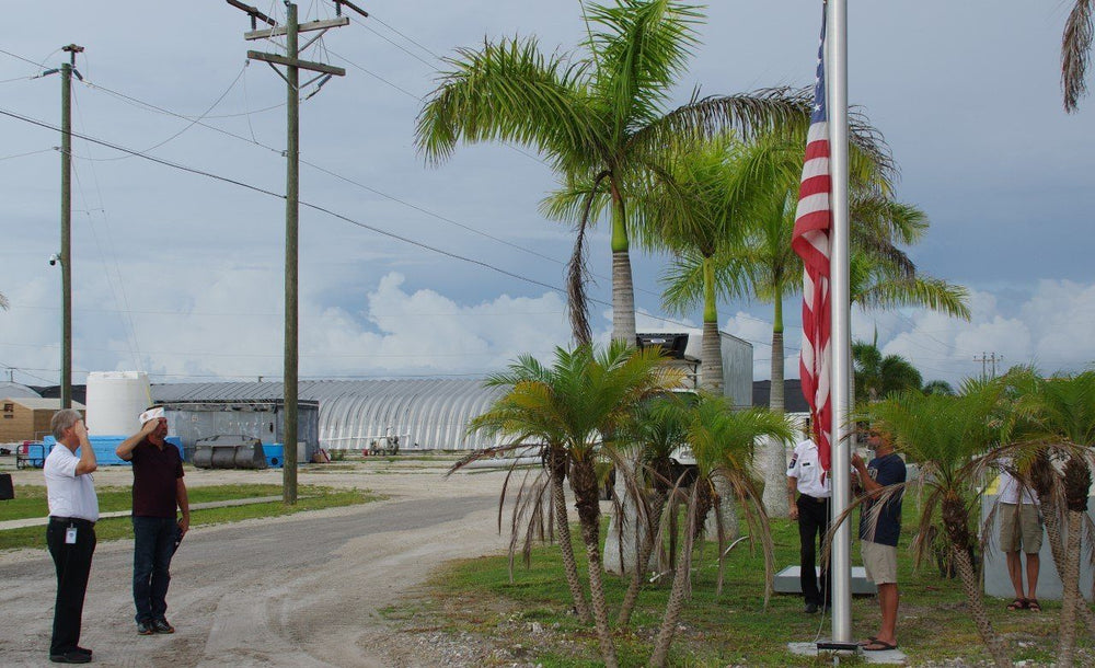 VFW helps Sun Shrimp proudly Honor Old Glory