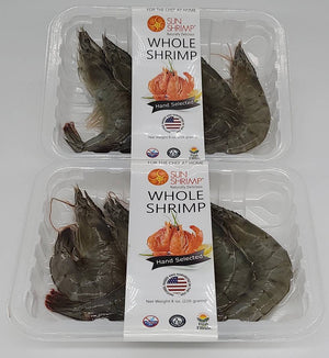 
                  
                    Load image into Gallery viewer, 25 Pounds - Fresh Harvested Large Whole Sun Shrimp - Family 50 Tray Pack Whole Shrimp Sun Shrimp 
                  
                