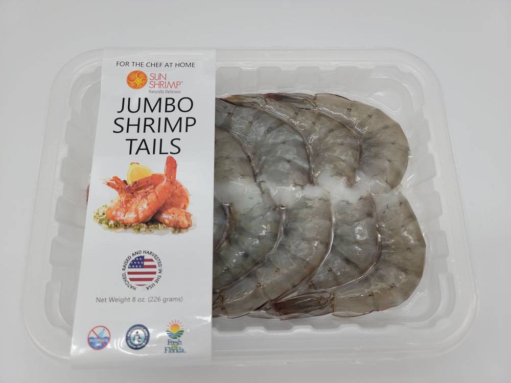 10 Pounds of Fresh Harvested Large Sun Shrimp Tails - 20 trays Shrimp Tails Sun Shrimp 
