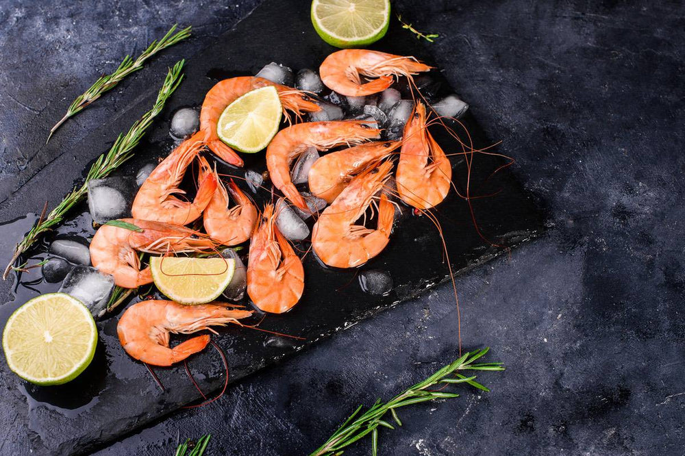 
                  
                    Load image into Gallery viewer, 25 Pounds - Fresh Harvested Large Whole Sun Shrimp - Family 50 Tray Pack Whole Shrimp Sun Shrimp 
                  
                